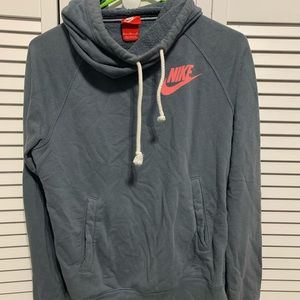 Over sized neck Nike hoodie.